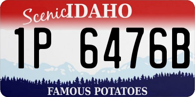 ID license plate 1P6476B