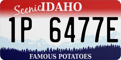 ID license plate 1P6477E