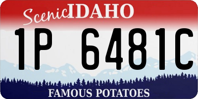 ID license plate 1P6481C