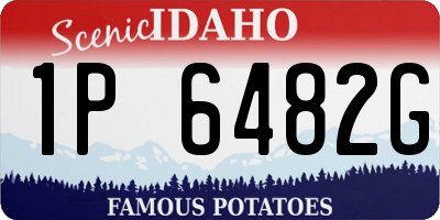 ID license plate 1P6482G