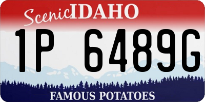 ID license plate 1P6489G