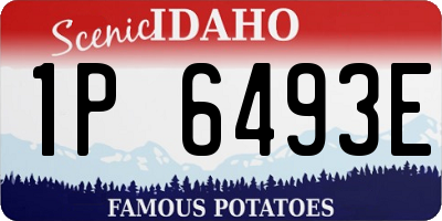 ID license plate 1P6493E