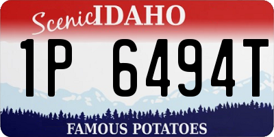 ID license plate 1P6494T