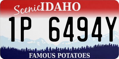 ID license plate 1P6494Y
