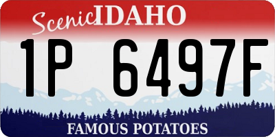 ID license plate 1P6497F