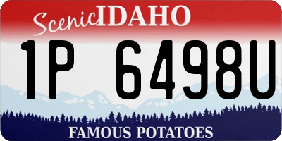 ID license plate 1P6498U