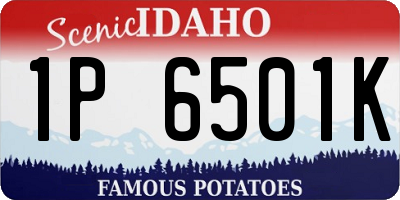 ID license plate 1P6501K
