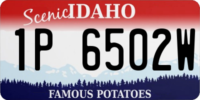 ID license plate 1P6502W