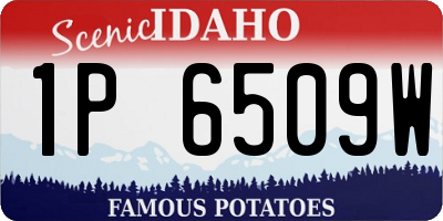 ID license plate 1P6509W