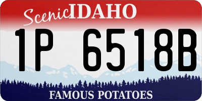 ID license plate 1P6518B