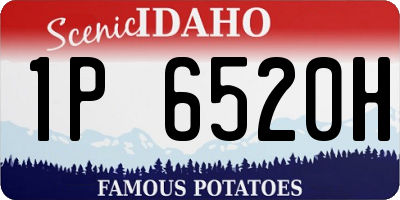 ID license plate 1P6520H
