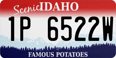 ID license plate 1P6522W