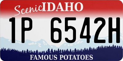 ID license plate 1P6542H