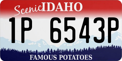 ID license plate 1P6543P
