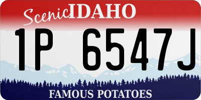ID license plate 1P6547J