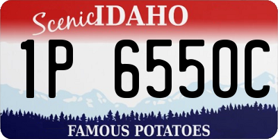 ID license plate 1P6550C