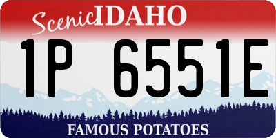 ID license plate 1P6551E