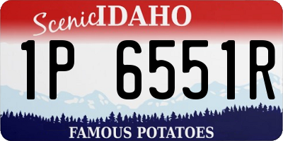 ID license plate 1P6551R