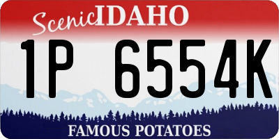 ID license plate 1P6554K