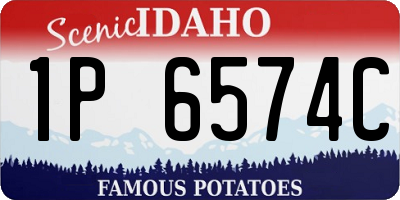 ID license plate 1P6574C