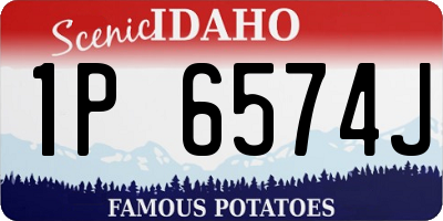 ID license plate 1P6574J