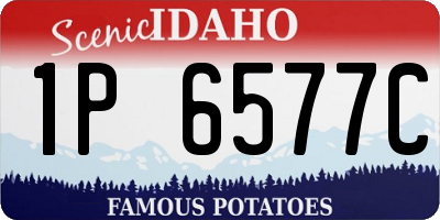 ID license plate 1P6577C