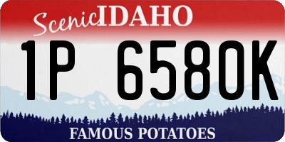 ID license plate 1P6580K