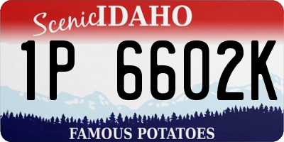 ID license plate 1P6602K