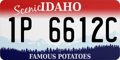 ID license plate 1P6612C