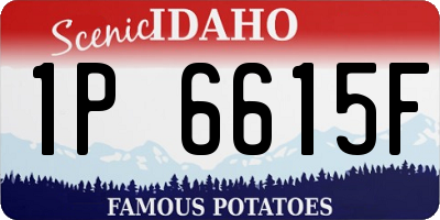 ID license plate 1P6615F