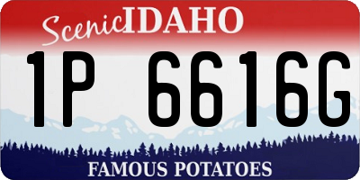 ID license plate 1P6616G