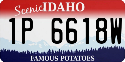 ID license plate 1P6618W