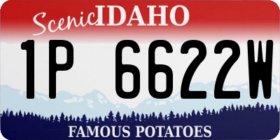 ID license plate 1P6622W
