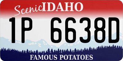 ID license plate 1P6638D