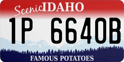 ID license plate 1P6640B