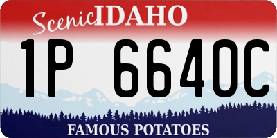 ID license plate 1P6640C