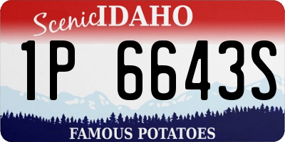 ID license plate 1P6643S