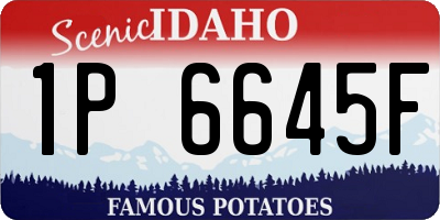 ID license plate 1P6645F