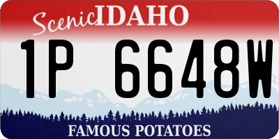ID license plate 1P6648W