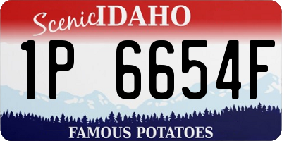 ID license plate 1P6654F