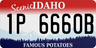 ID license plate 1P6660B