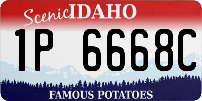 ID license plate 1P6668C