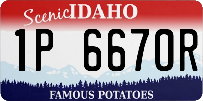 ID license plate 1P6670R