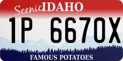 ID license plate 1P6670X