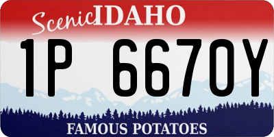 ID license plate 1P6670Y