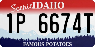 ID license plate 1P6674T