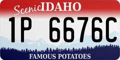 ID license plate 1P6676C