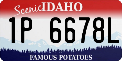 ID license plate 1P6678L