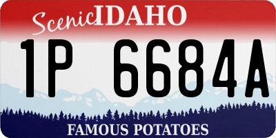 ID license plate 1P6684A