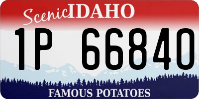 ID license plate 1P6684O